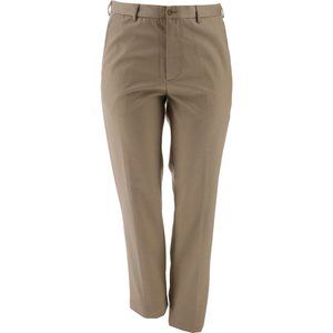 NWT LANDS' END UNIFORM MEN'S PERFECT FIT CHINO PANTS KHAKI 33 UNHEMMED & 33X30